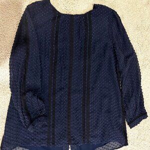 J Crew navy blouse